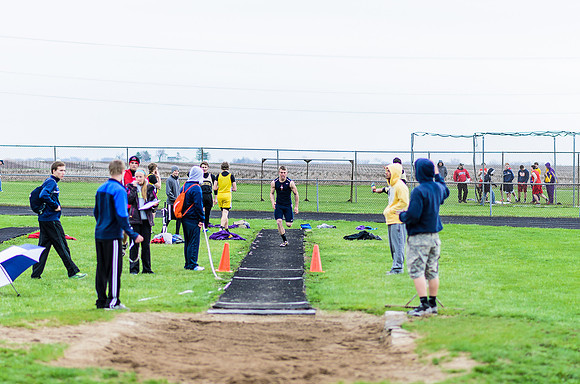 I only managed to see Leighton doing one attempt on the triple jump, but here it is