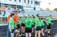 The Juniors getting a pep talk before the game