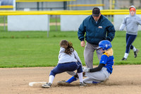 Kelsey making the play at second, getting the tag down before the runner made it to the base.