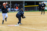 Morgan making the catch at first