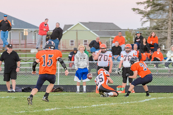 Another of the squib kicks. We fumbled one and then Macomb covered the following two--it was really demoralizing