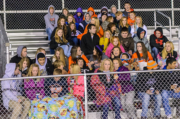 The student section on a cold, wet night www.rickgphoto.com