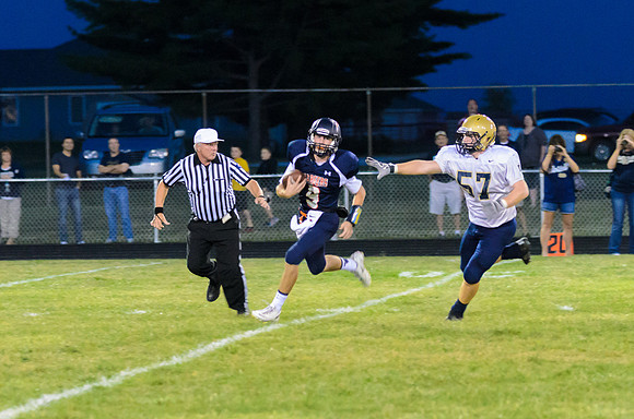Cutting back across the field