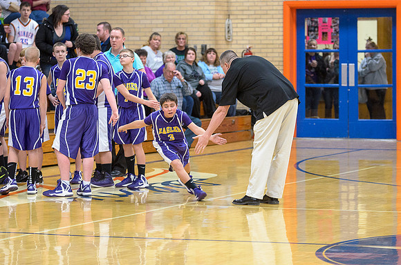 Introducing the starters at the 8th Grade Boys Sectional Championship on February 6th, 2013