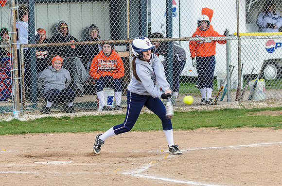 It may be my imagination, but I think you can see the bat bending slightly after making contact here