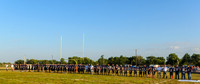 The team during the National Anthem