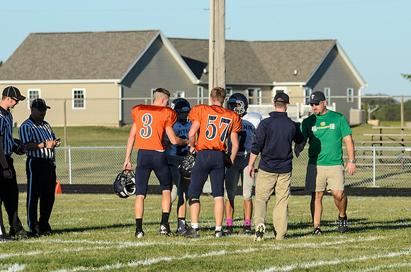 Captains meeting before the JV Game on September 23, 2013