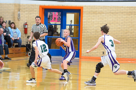 Winding up to take the shot at the end of the half