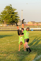 Doing a little gymnastics before the Powder Puff Football game on September 25, 2013