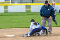 And once she got to the base, it went sliding across the field!