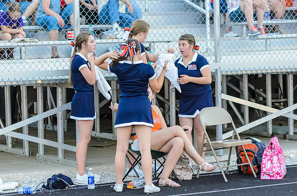 It was one hot night! The girls had the right idea with some towels!