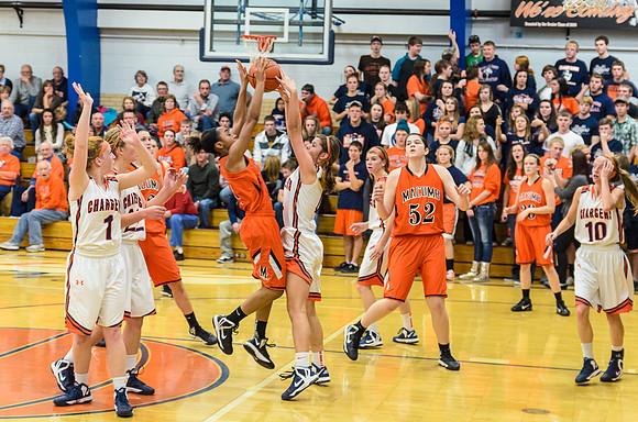 Holly getting the block!